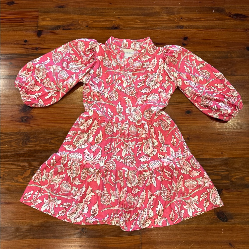SMITH & QUINN Tory Dress 3/4 Sleeve Mini Dress - Tuileries Bloom Print